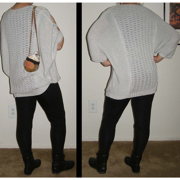 New Calvin Klein light gray oversized sweater Larg - Picture 6 of 7